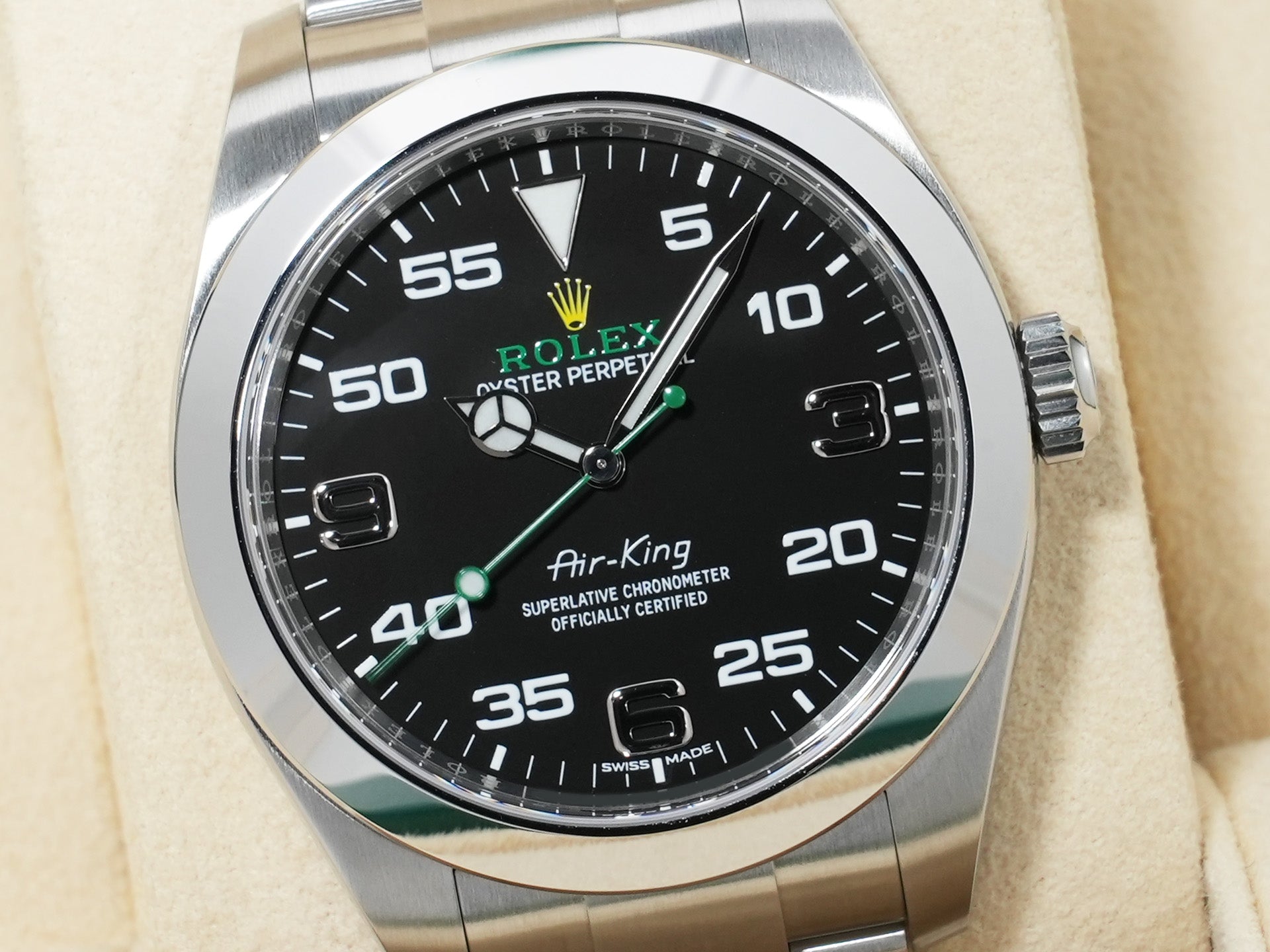 ロレックス エアキング Ref.116900 ステンレススチール ブラック文字盤 オイスターブレスレット 極美品 sonqj375