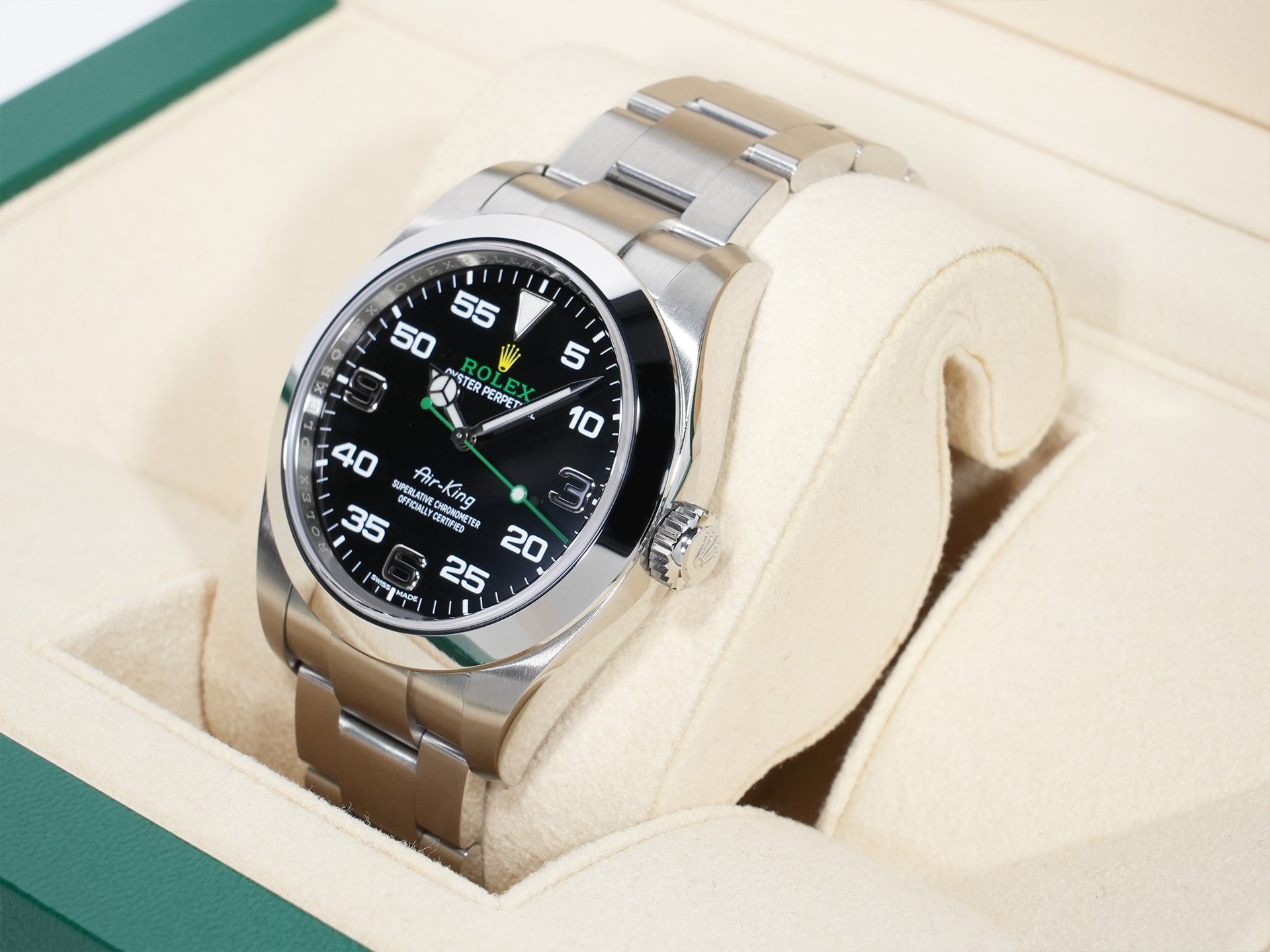 ロレックス エアキング Ref.116900 ステンレススチール ブラック文字盤 オイスターブレスレット 極美品 sonqj375