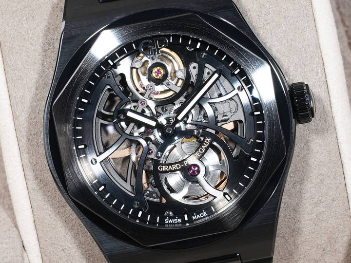 Girard Perregaux Laureato Skeleton Ceramic Ref. 81015-32-001-32A Black Ceramic Skeleton Dial Excellent Condition 9pznugoi