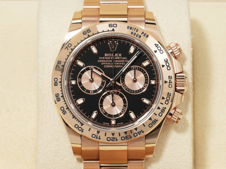 ロレックス デイトナ Ref.116505 エバーローズゴールド ブラックxピンク文字盤 美中古 wsst5bpa
