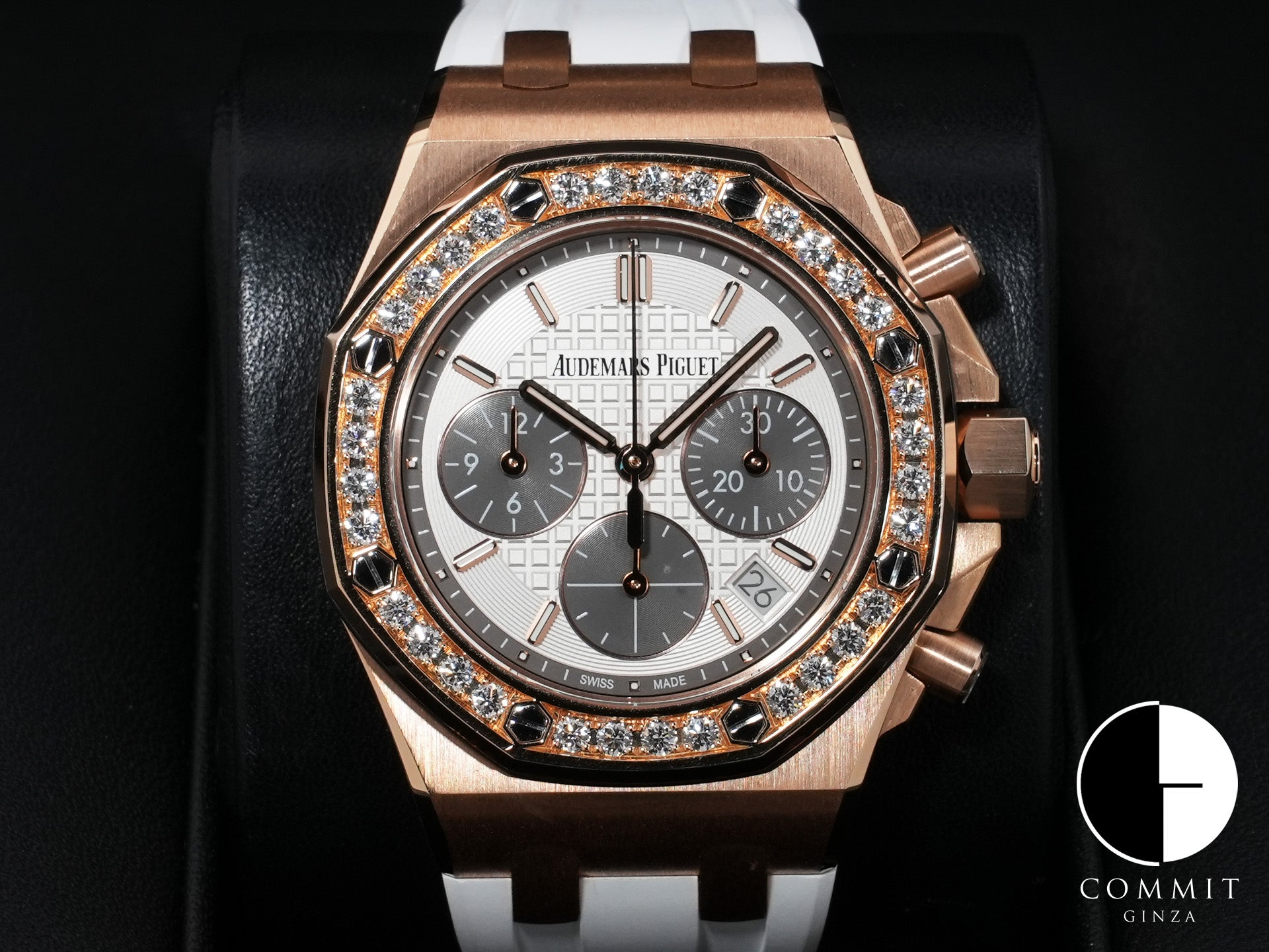 Audemars Piguet Royal Oak Offshore Chronograph Ref.26231OR.ZZ.D003CA.01 Pink Gold Silver x Black Dial Used A cky3qchy