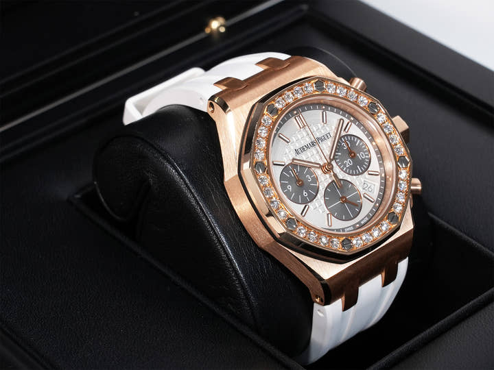 Audemars Piguet Royal Oak Offshore Chronograph Ref.26231OR.ZZ.D003CA.01 Pink Gold Silver x Black Dial Used A cky3qchy