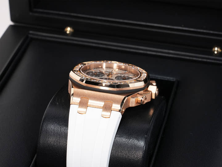 Audemars Piguet Royal Oak Offshore Chronograph Ref.26231OR.ZZ.D003CA.01 Pink Gold Silver x Black Dial Used A cky3qchy