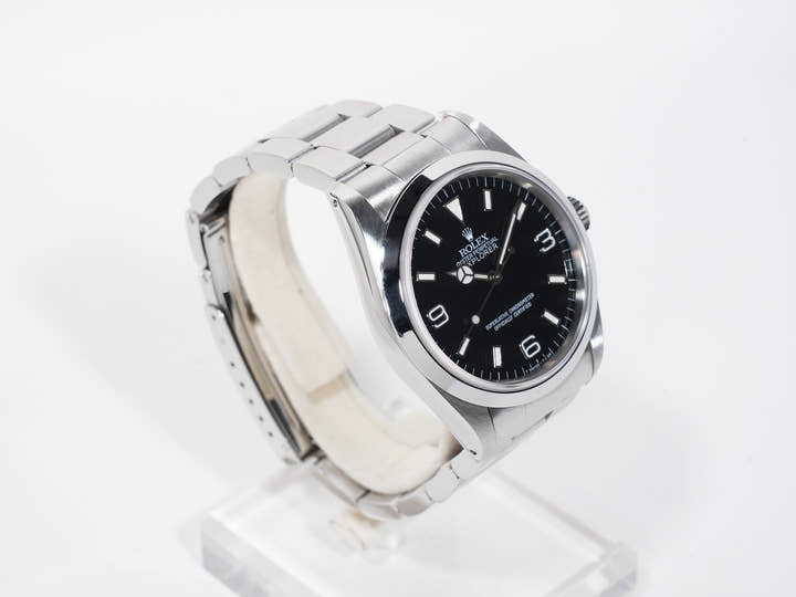 ロレックス エクスプローラーI Ref.14270 ステンレススチール ブラック文字盤 オイスターブレスレット 中古 59ae7zre