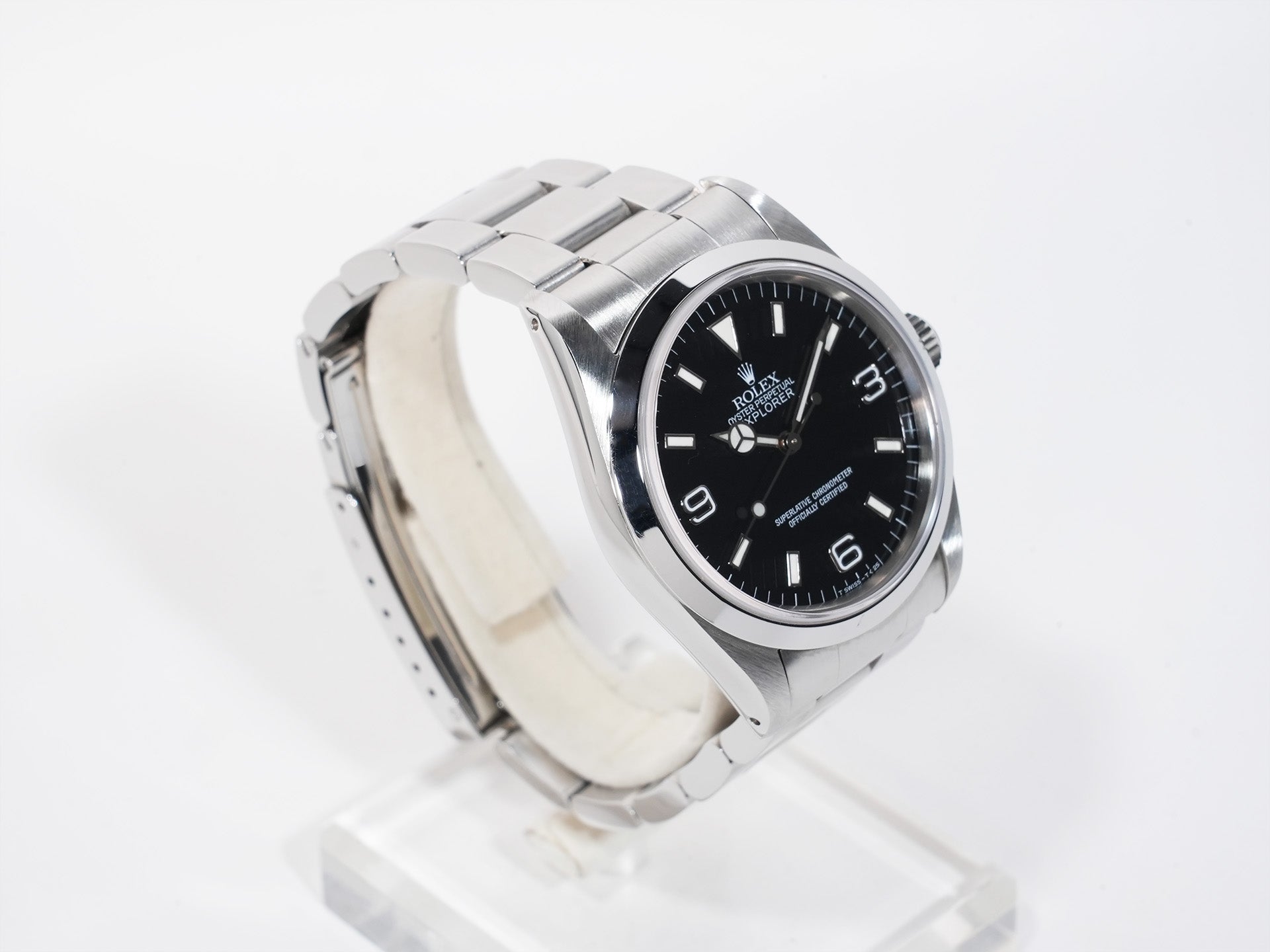 ロレックス エクスプローラーI Ref.14270 ステンレススチール ブラック文字盤 オイスターブレスレット 中古 59ae7zre