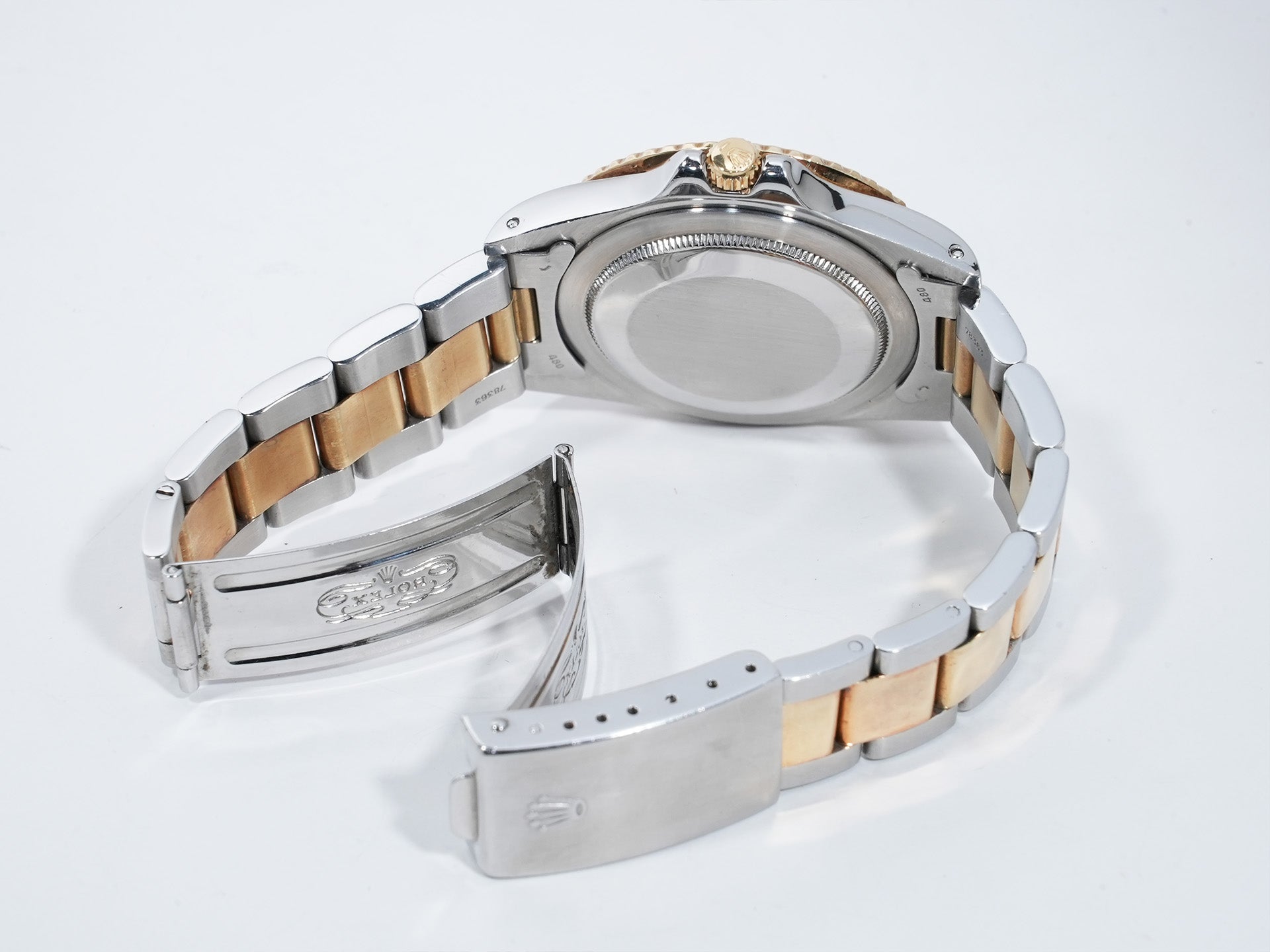 Rolex GMT-Master Ref. 16753 Stainless Steel/Yellow Gold Brown Dial Oyster Bracelet Used e4pi6upm