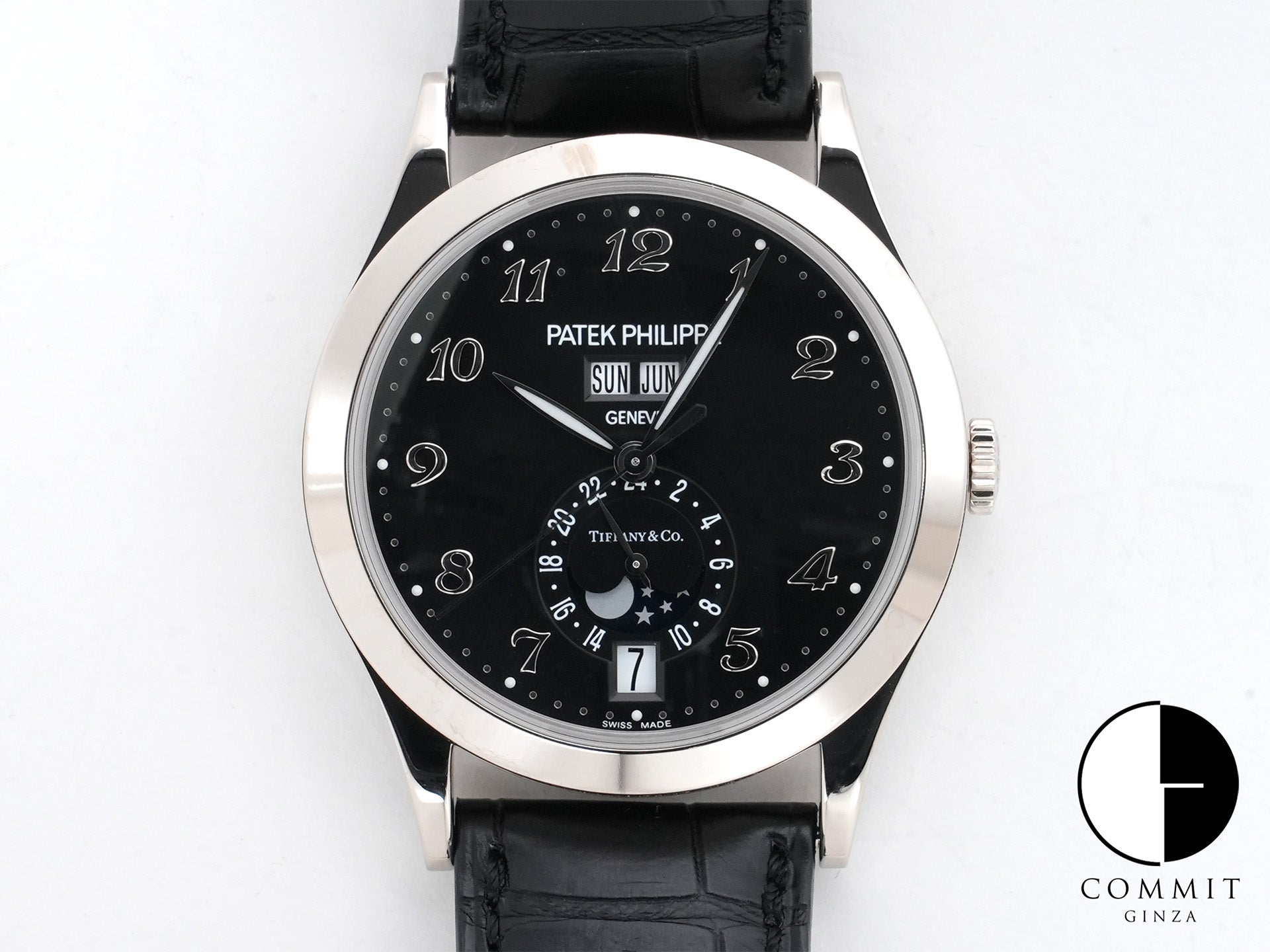 パテックフィリップ アニュアルカレンダー ムーンフェイズ TIFFANY＆CO. Ref.5396G-012 ホワイトゴールド ブラック文字盤 美中古 9jovmryy