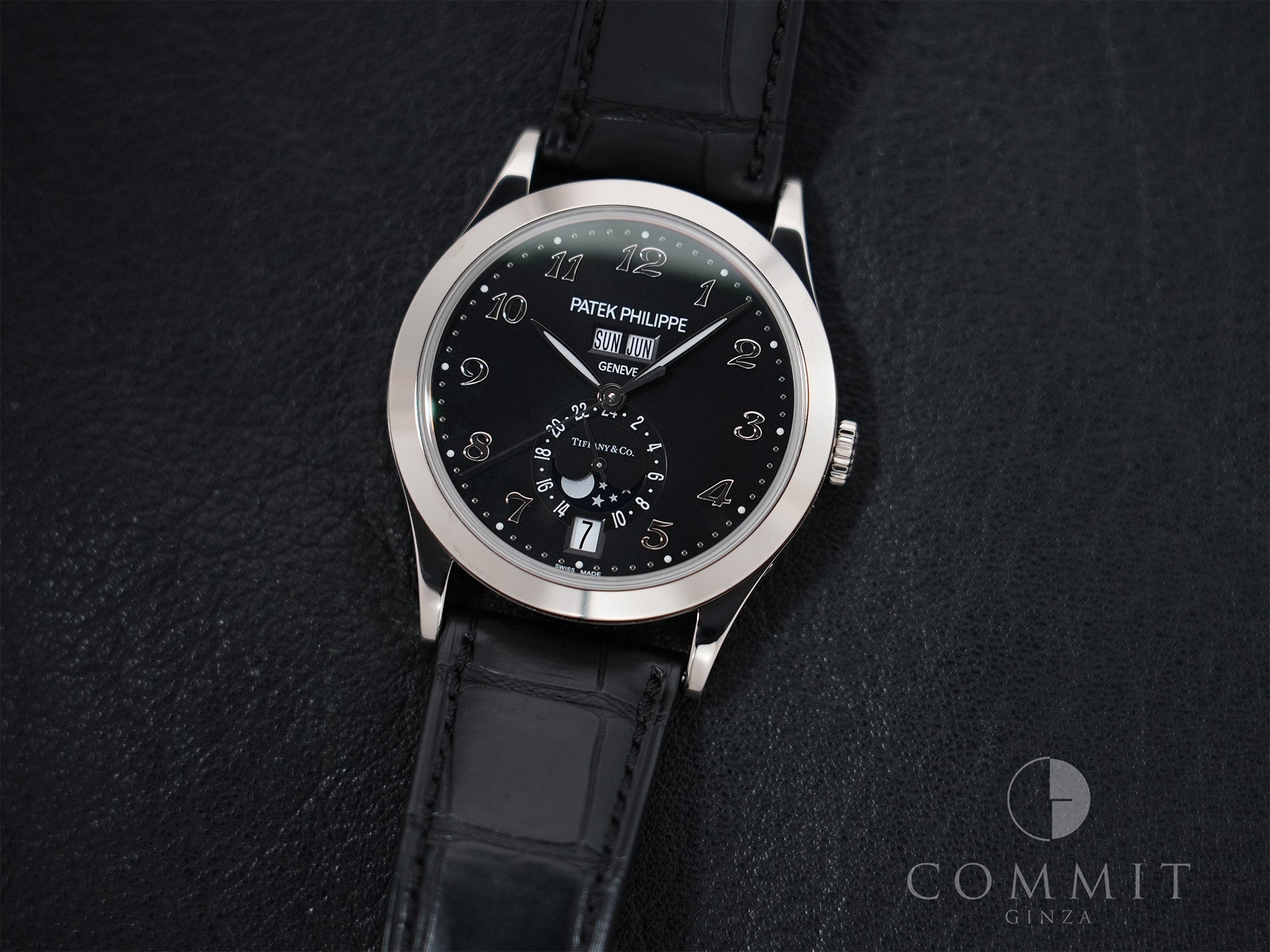 パテックフィリップ アニュアルカレンダー ムーンフェイズ TIFFANY＆CO. Ref.5396G-012 ホワイトゴールド ブラック文字盤 美中古 9jovmryy