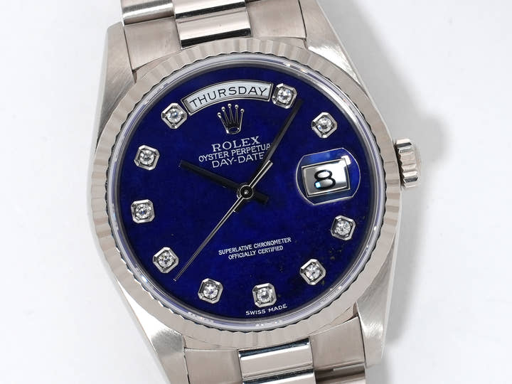 ロレックス デイデイト36 Ref.18239G ホワイトゴールド ラピスラズリ文字盤 美中古 dptrygg2