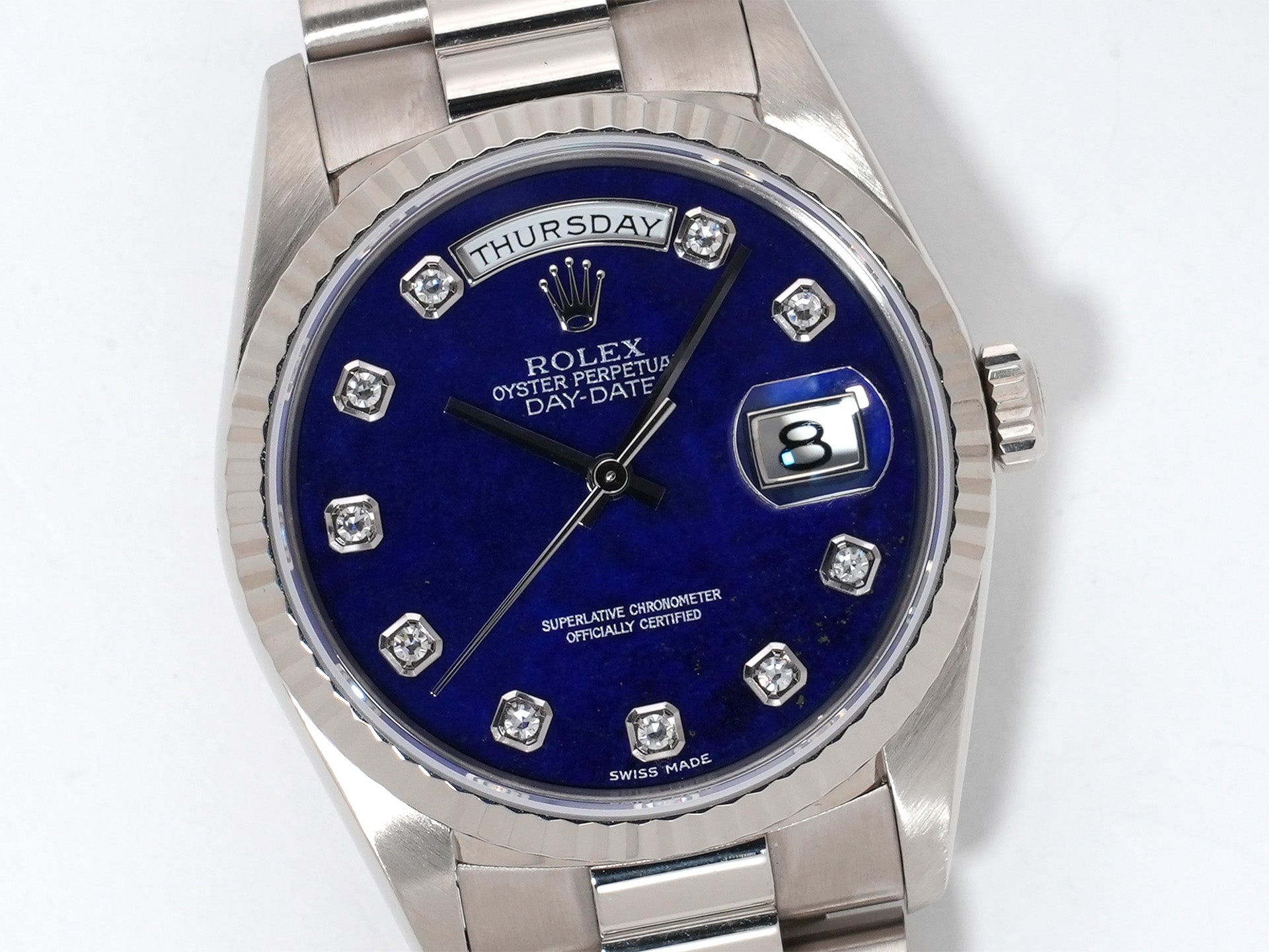 ロレックス デイデイト36 Ref.18239G ホワイトゴールド ラピスラズリ文字盤 美中古 dptrygg2