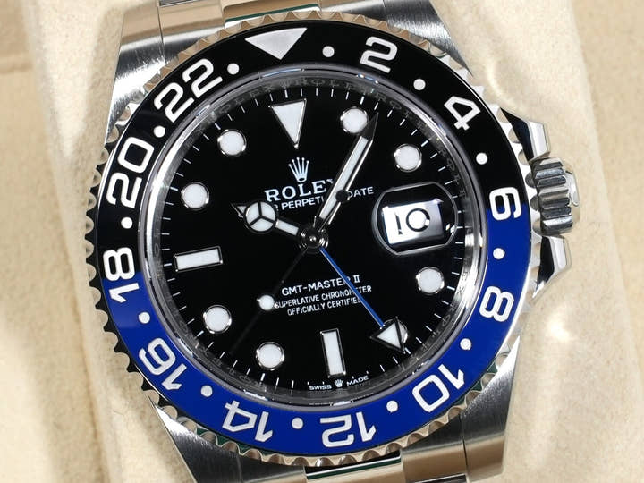 ロレックス GMTマスターII Ref.126710BLNR ステンレススチール ブラック文字盤 オイスターブレスレット 美中古 b8nscs9j