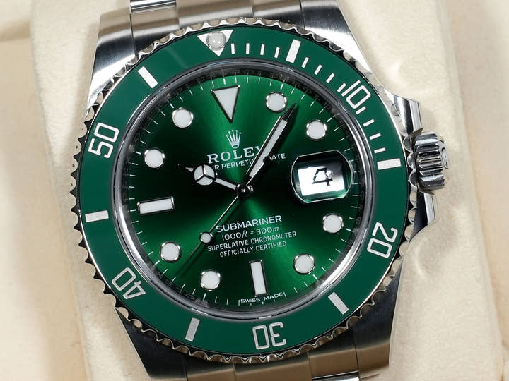 ロレックス サブマリーナー デイト Ref.116610LV ステンレススチール グリーン文字盤 中古 u3yh9w4r