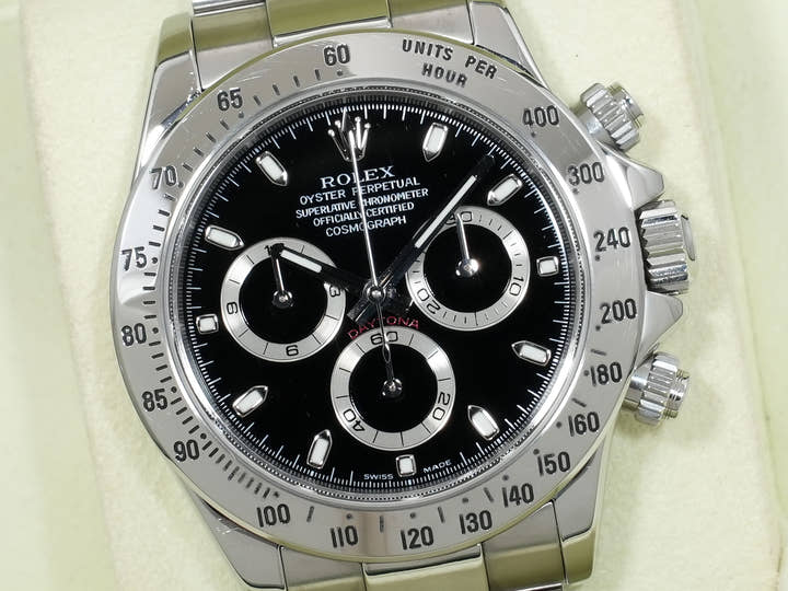 ロレックス デイトナ Ref.116520 ステンレススチール ブラック文字盤 中古 f3u42i36