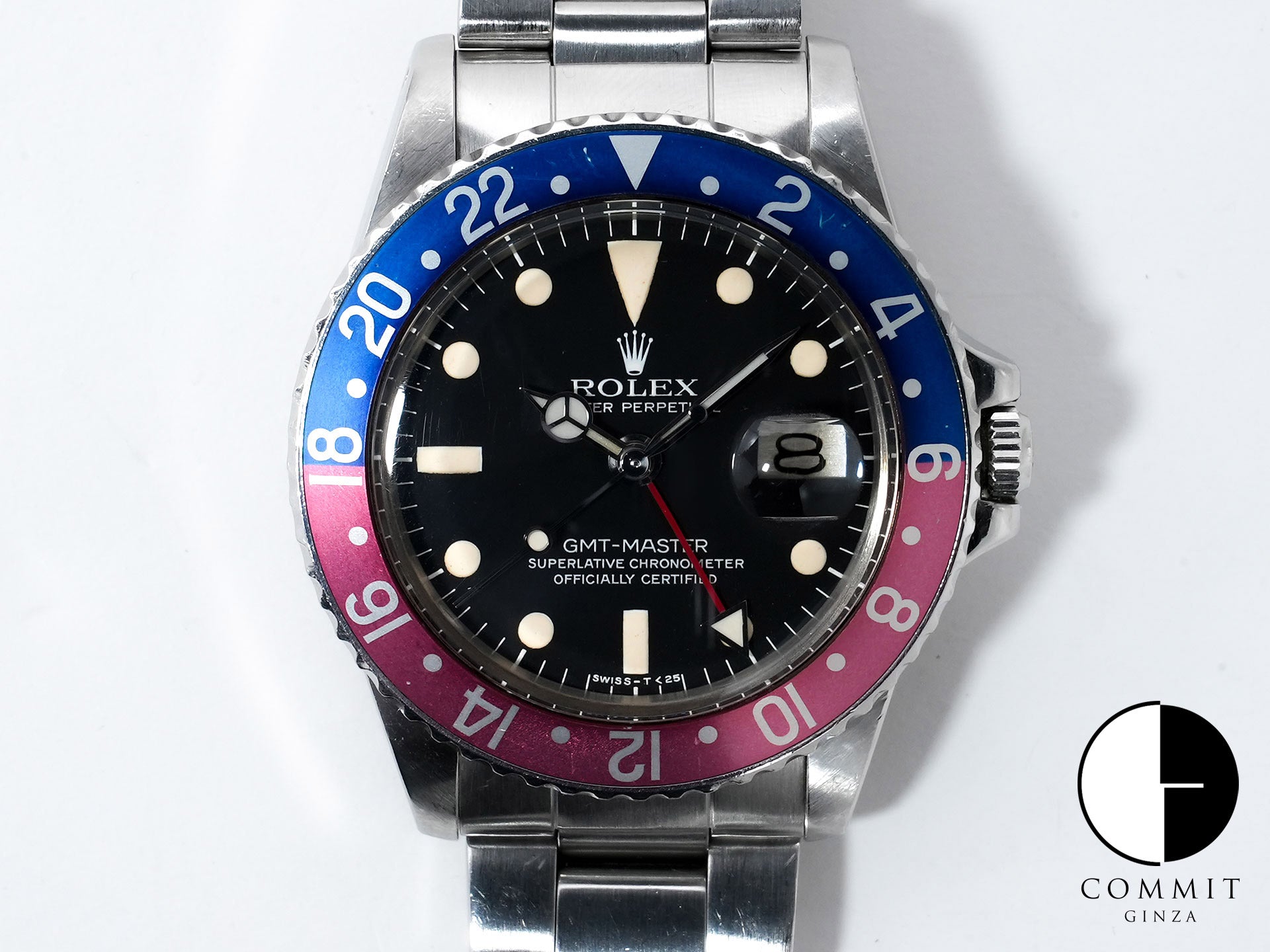 ロレックス GMTマスター Ref.1675 ステンレススチール ブラック文字盤 オイスターブレスレット 中古 bpatfghy