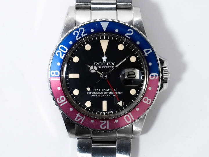 ロレックス GMTマスター Ref.1675 ステンレススチール ブラック文字盤 オイスターブレスレット 中古 bpatfghy