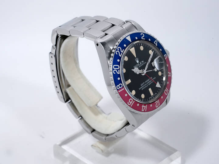 ロレックス GMTマスター Ref.1675 ステンレススチール ブラック文字盤 オイスターブレスレット 中古 bpatfghy