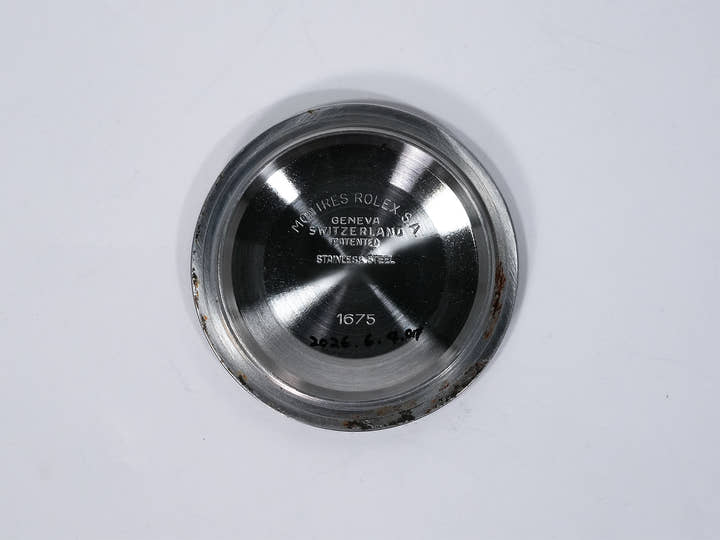 ロレックス GMTマスター Ref.1675 ステンレススチール ブラック文字盤 オイスターブレスレット 中古 bpatfghy