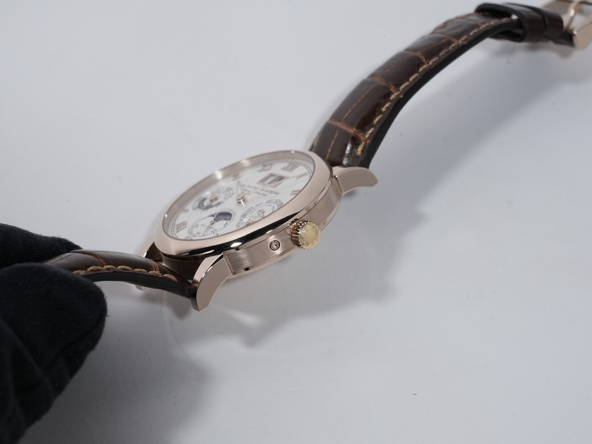 A.ランゲ＆ゾーネ ランゲマティック パーペチュアル Ref.310.050E ハニーゴールド シルバー文字盤 中古 txk5x25b