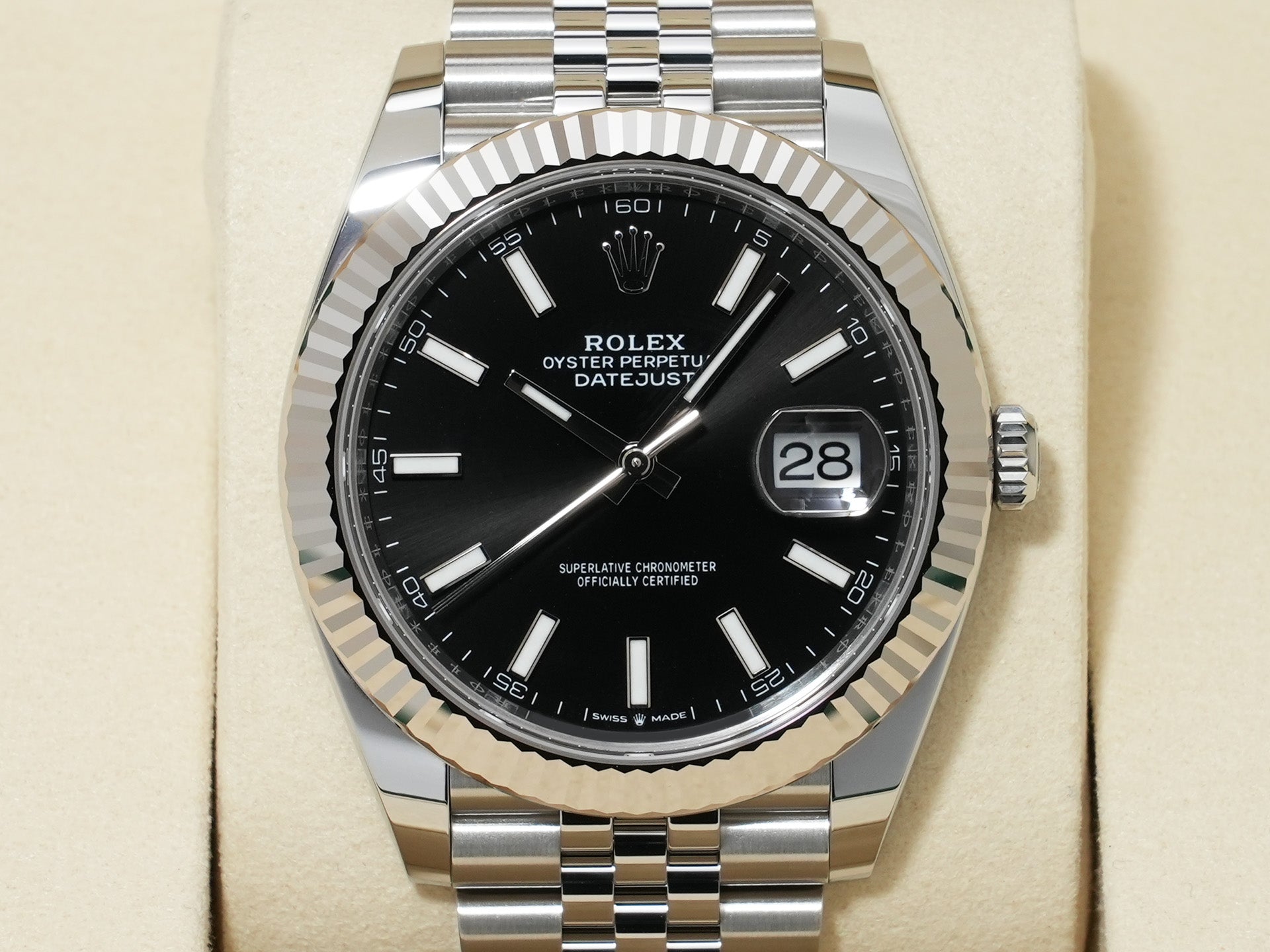 Rolex Datejust 41 Ref. 126334 Stainless Steel/White Gold Black Dial Jubilee Bracelet Unused 6b5unro4