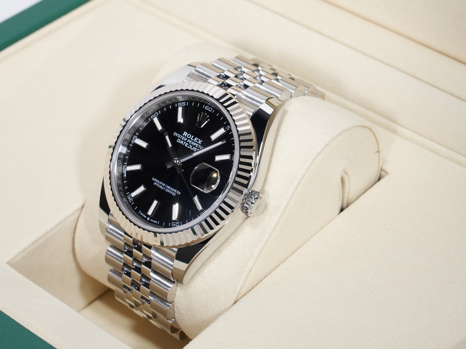 Rolex Datejust 41 Ref. 126334 Stainless Steel/White Gold Black Dial Jubilee Bracelet Unused 6b5unro4