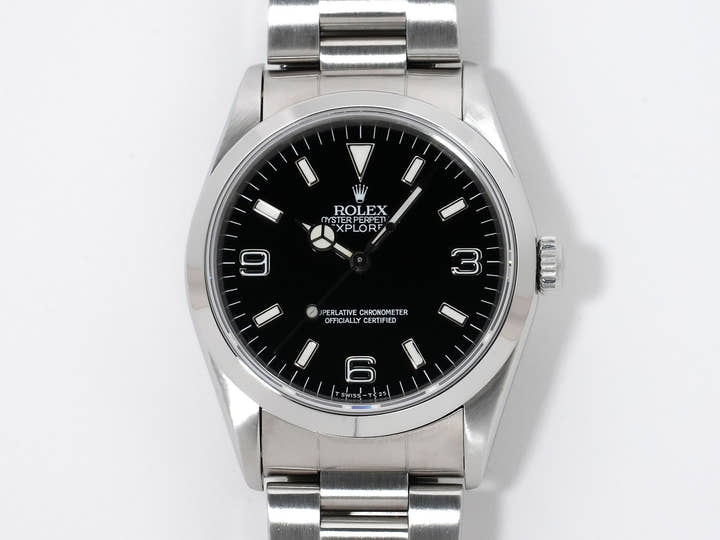 Rolex Explorer I Ref. 14270 Stainless Steel Black Dial Oyster Bracelet Used j7e8uei9