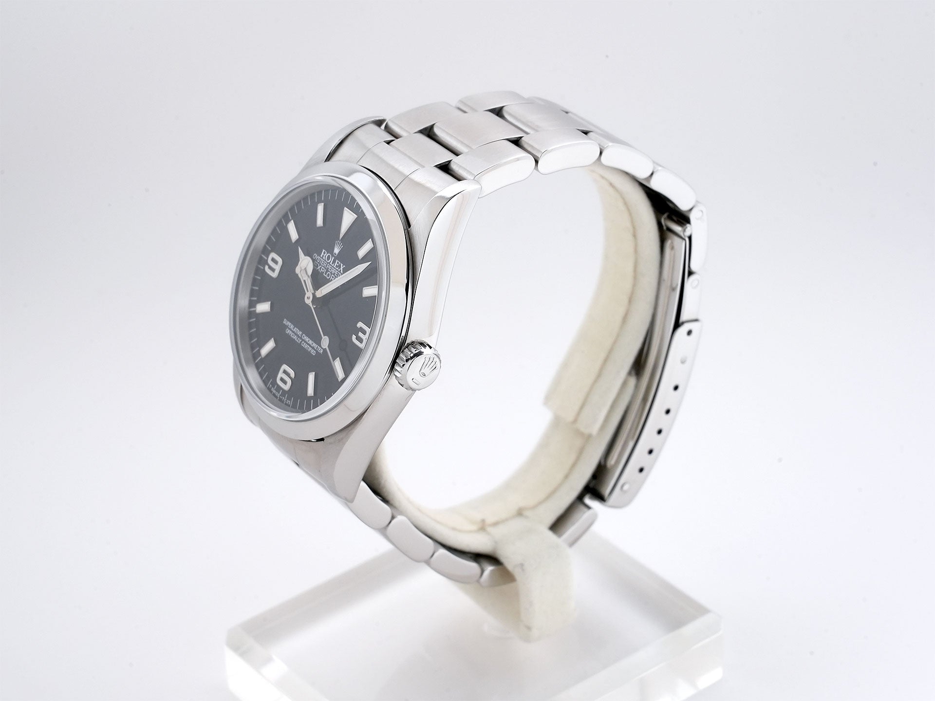 Rolex Explorer I Ref. 14270 Stainless Steel Black Dial Oyster Bracelet Used j7e8uei9