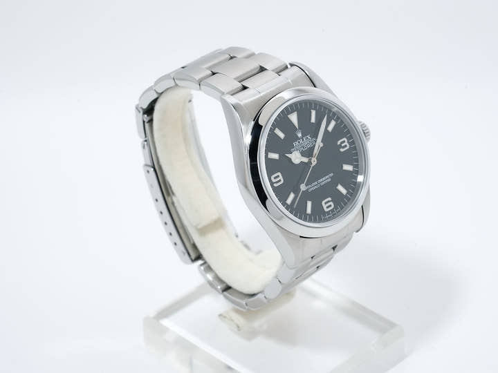 Rolex Explorer I Ref. 14270 Stainless Steel Black Dial Oyster Bracelet Used j7e8uei9