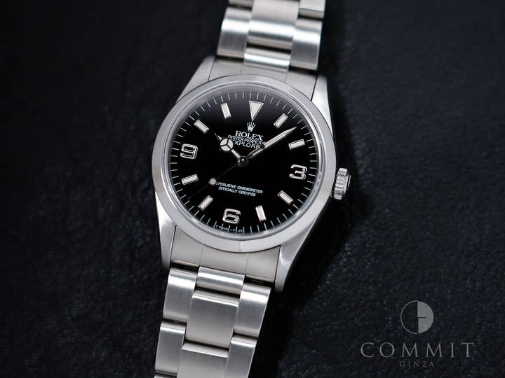 Rolex Explorer I Ref. 14270 Stainless Steel Black Dial Oyster Bracelet Used j7e8uei9