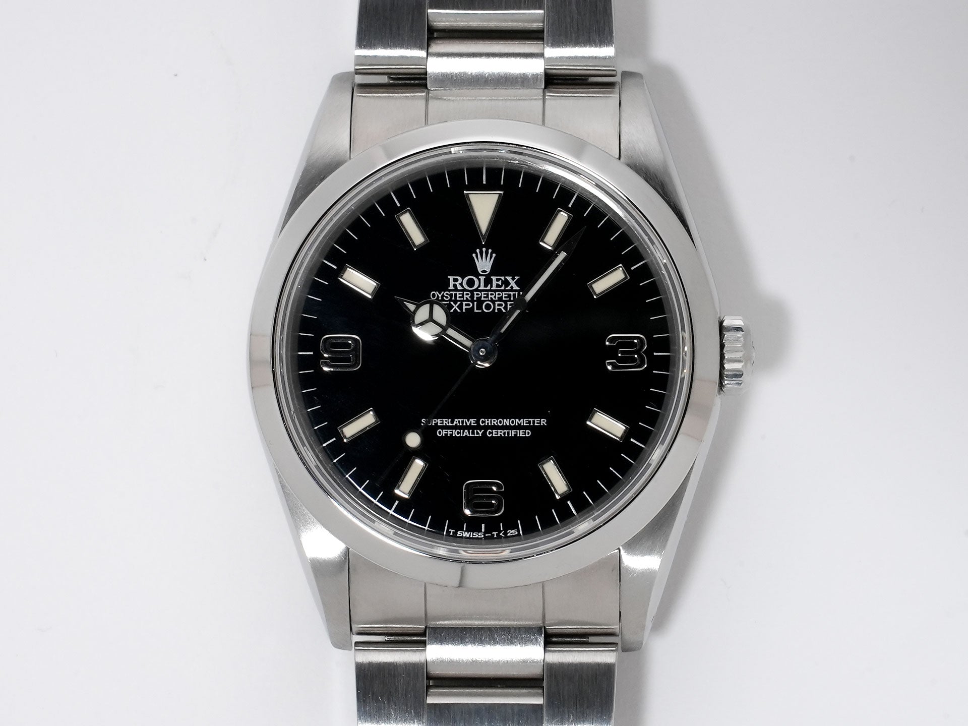 Rolex Explorer I Ref.14270 Stainless Steel Black Dial Oyster Bracelet Excellent Used Condition afoqrvvx