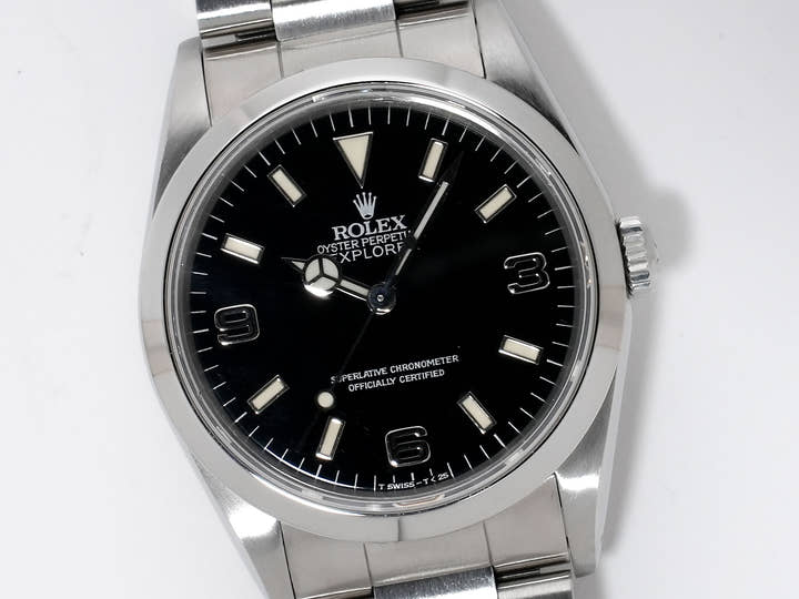 Rolex Explorer I Ref.14270 Stainless Steel Black Dial Oyster Bracelet Excellent Used Condition afoqrvvx