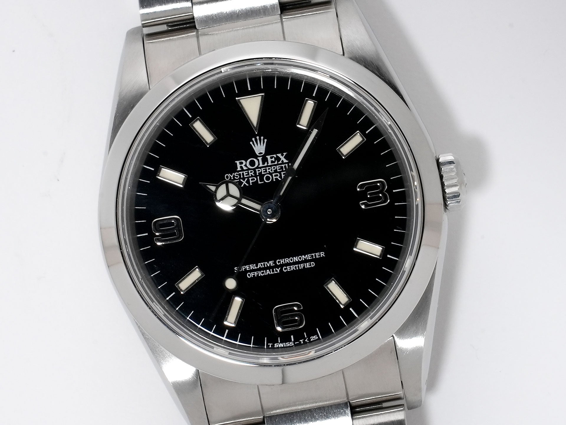 Rolex Explorer I Ref.14270 Stainless Steel Black Dial Oyster Bracelet Excellent Used Condition afoqrvvx