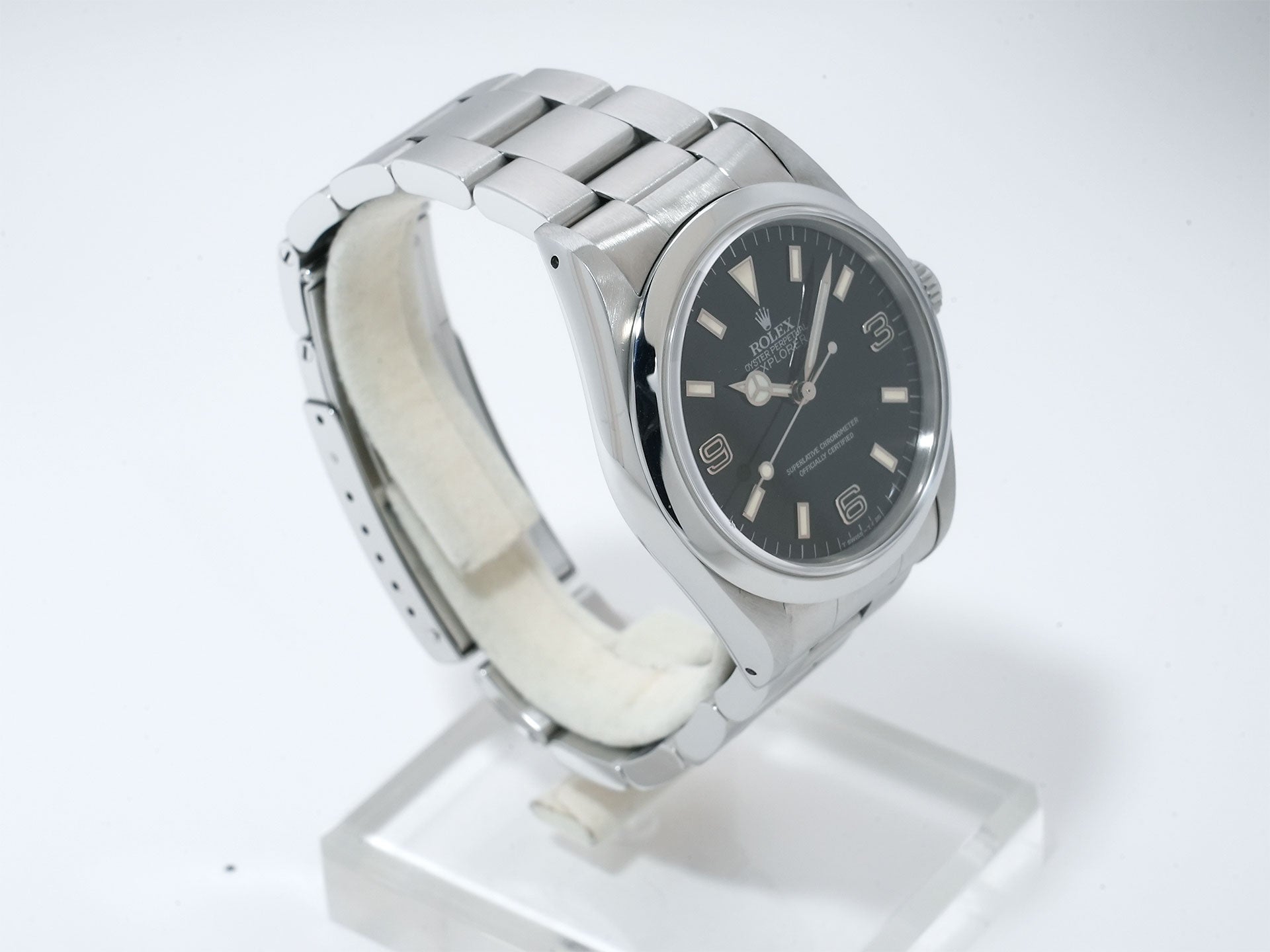Rolex Explorer I Ref.14270 Stainless Steel Black Dial Oyster Bracelet Excellent Used Condition afoqrvvx