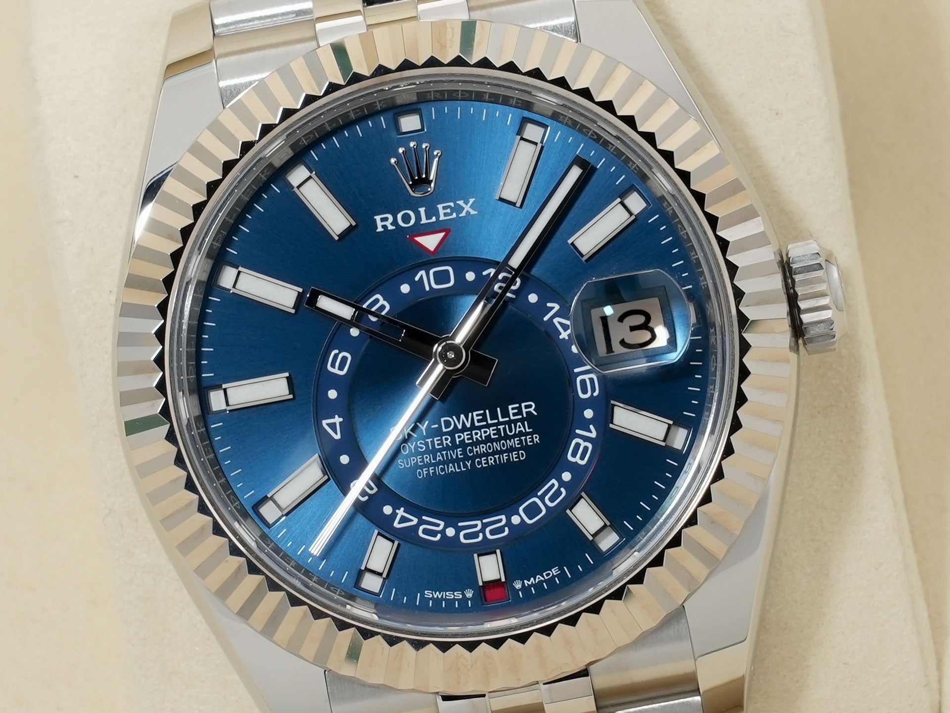 ロレックス スカイドゥエラー Ref.336934 ステンレススチール/ホワイトゴールド ブルー文字盤 ジュビリーブレスレット 美品 bzgq4d85