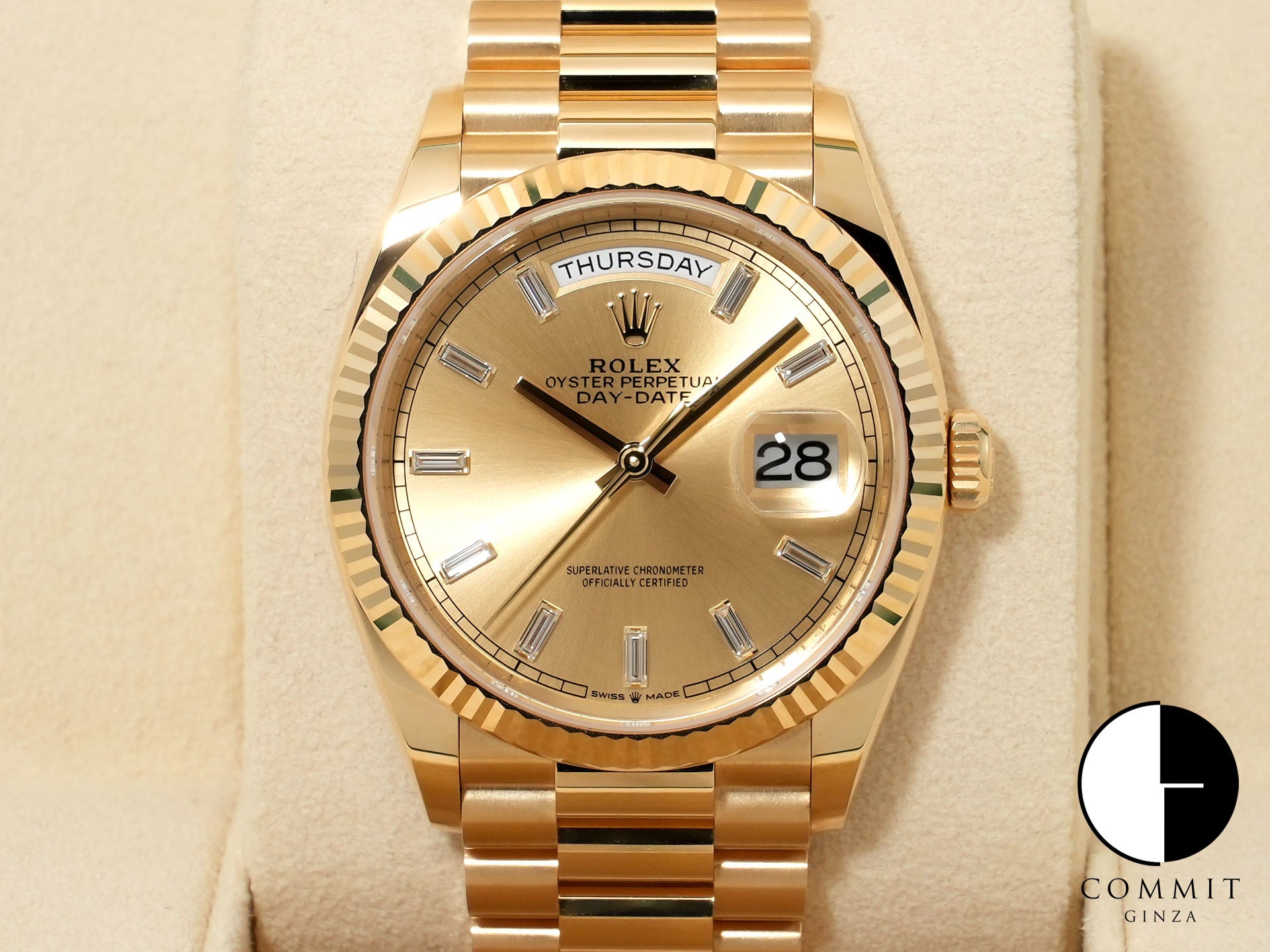Rolex Day-Date 36 Ref. 128238A Yellow Gold Champagne Dial Near Mint keexwhjc