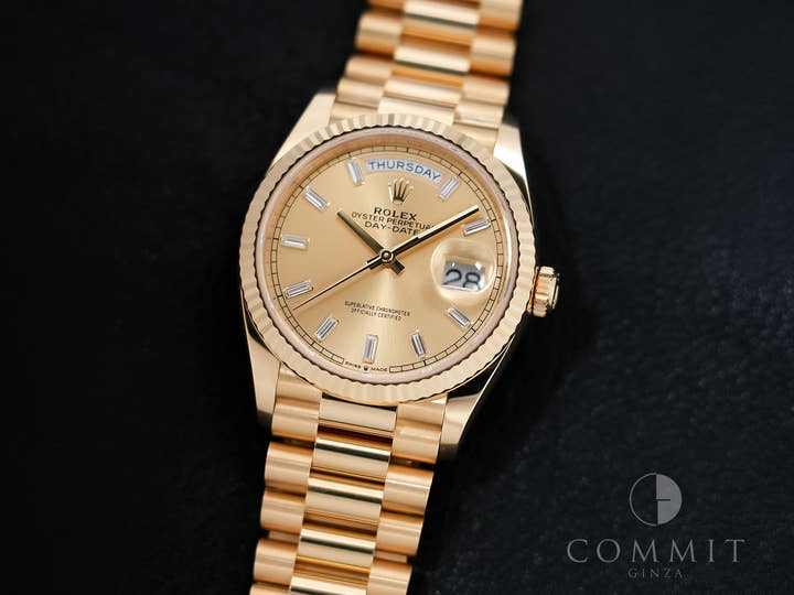 Rolex Day-Date 36 Ref. 128238A Yellow Gold Champagne Dial Near Mint keexwhjc