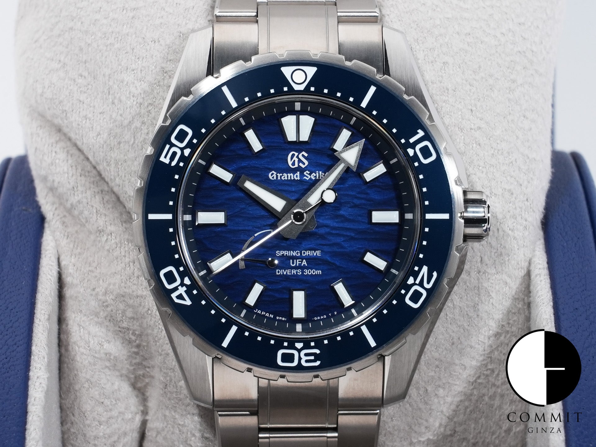 Grand Seiko Spring Drive U.F.A. Ushio 300 Diver Ref. SLGB023 Bright Titanium Blue Dial Unused mhrf8skp
