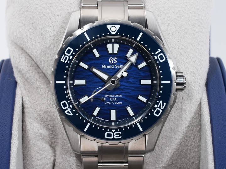 Grand Seiko Spring Drive U.F.A. Ushio 300 Diver Ref. SLGB023 Bright Titanium Blue Dial Unused mhrf8skp