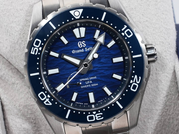 Grand Seiko Spring Drive U.F.A. Ushio 300 Diver Ref. SLGB023 Bright Titanium Blue Dial Unused mhrf8skp