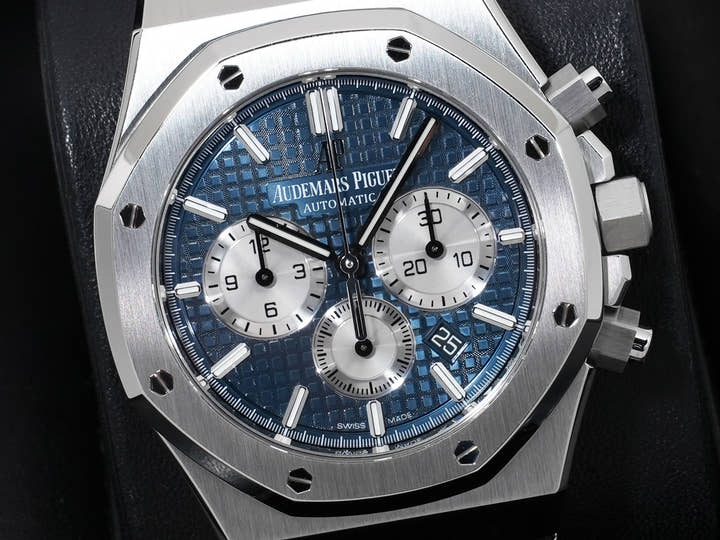 Audemars Piguet Royal Oak Chronograph Ref.26331ST.OO.1220ST.01 Stainless Steel Blue Dial Excellent Condition wxeq6ynq