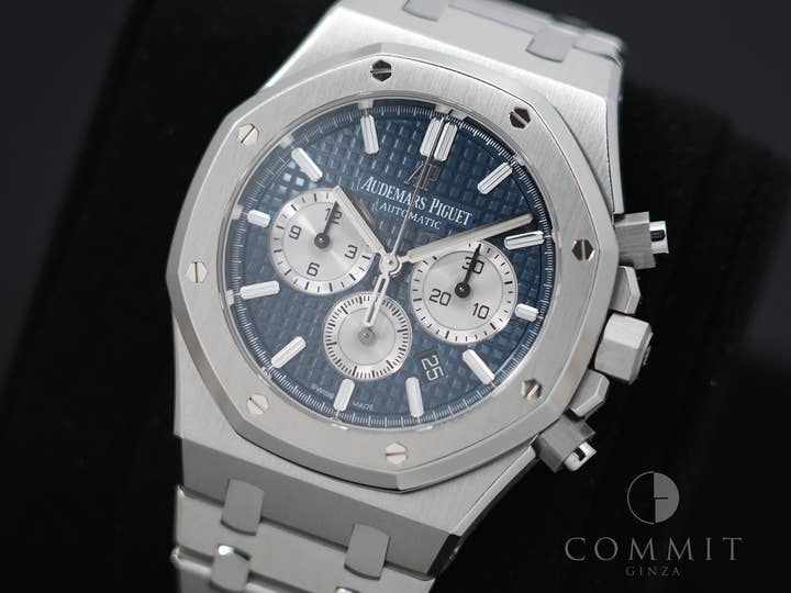 Audemars Piguet Royal Oak Chronograph Ref.26331ST.OO.1220ST.01 Stainless Steel Blue Dial Excellent Condition wxeq6ynq