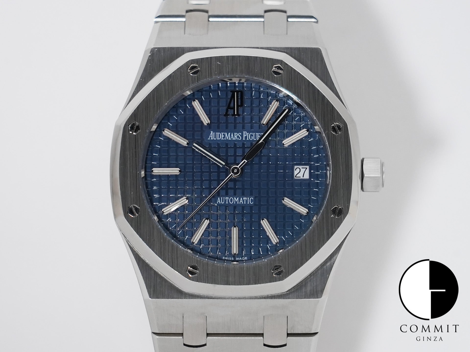 Audemars Piguet Royal Oak Ref.15300ST.OO.1220ST.02 Stainless Steel Blue Dial Excellent Condition 874aofid
