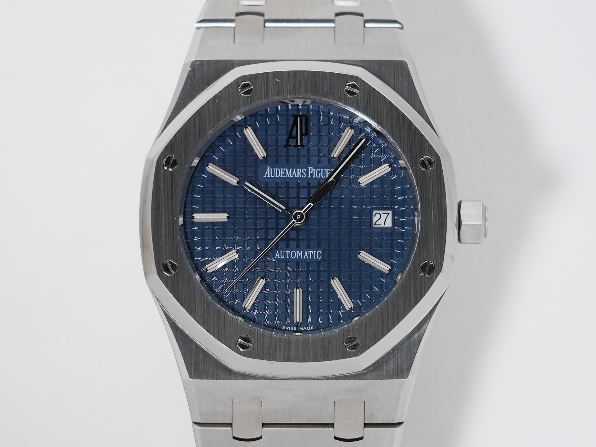 Audemars Piguet Royal Oak Ref.15300ST.OO.1220ST.02 Stainless Steel Blue Dial Excellent Condition 874aofid