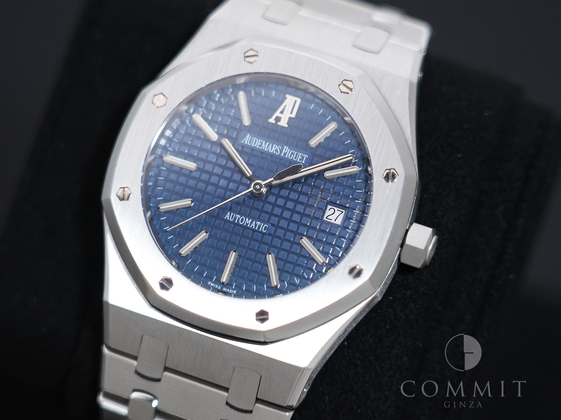 Audemars Piguet Royal Oak Ref.15300ST.OO.1220ST.02 Stainless Steel Blue Dial Excellent Condition 874aofid