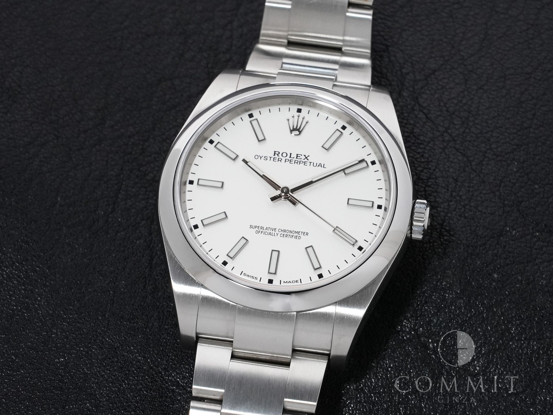 Rolex Oyster Perpetual 39 Ref. 114300 Stainless Steel White Dial Excellent Used Condition vouqv2rb