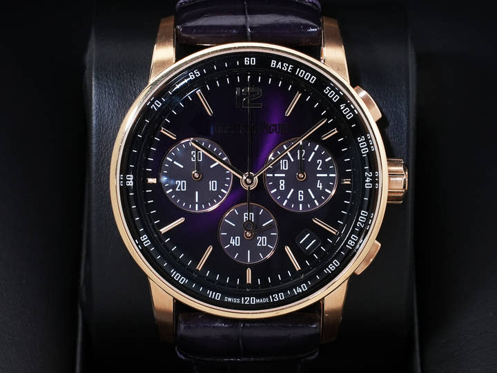 Audemars Piguet CODE 11.59 by Audemars Piguet Chronograph Ref.26393OR.OO.A616CR.01 Pink Gold Purple Dial Excellent Used ig7si4sj