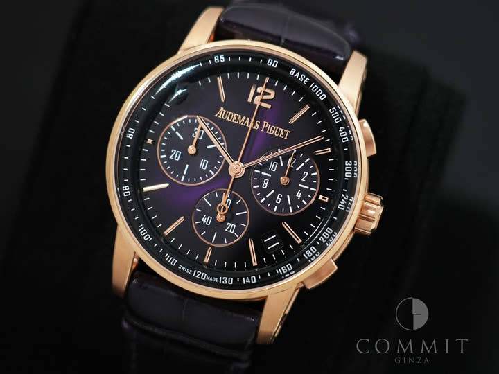 Audemars Piguet CODE 11.59 by Audemars Piguet Chronograph Ref.26393OR.OO.A616CR.01 Pink Gold Purple Dial Excellent Used ig7si4sj