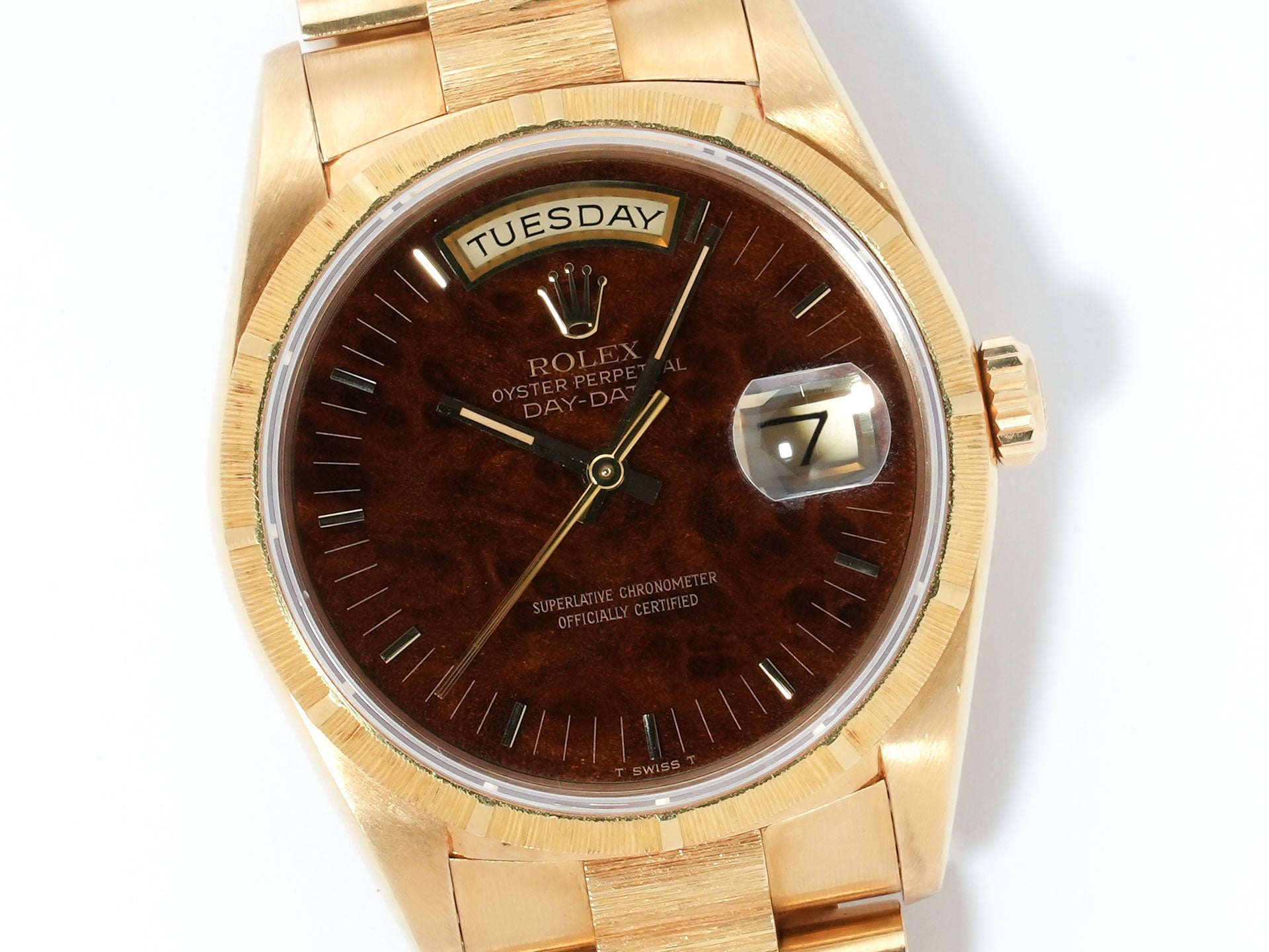 Rolex Day-Date Ref. 18248 Yellow Gold Walnut Dial Pre-owned gz3qvpwn