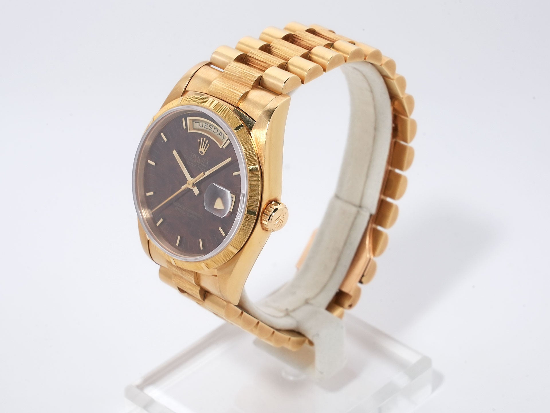 Rolex Day-Date Ref. 18248 Yellow Gold Walnut Dial Pre-owned gz3qvpwn