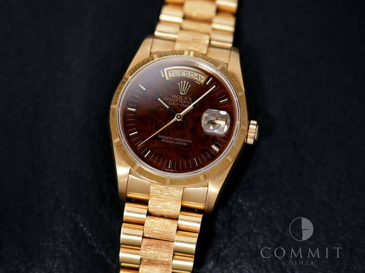 Rolex Day-Date Ref. 18248 Yellow Gold Walnut Dial Pre-owned gz3qvpwn