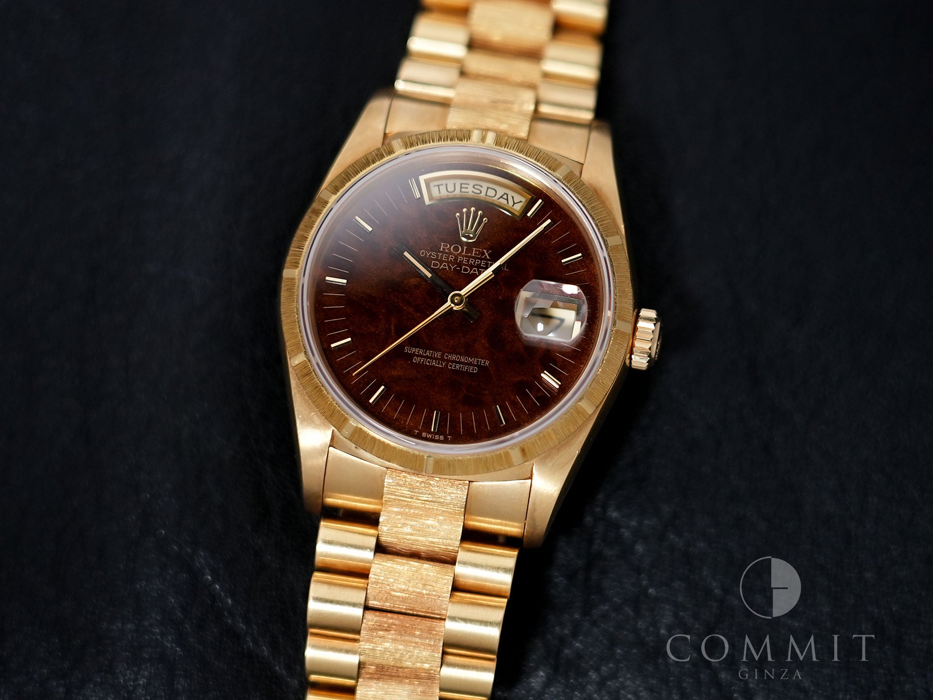 Rolex Day-Date Ref. 18248 Yellow Gold Walnut Dial Pre-owned gz3qvpwn